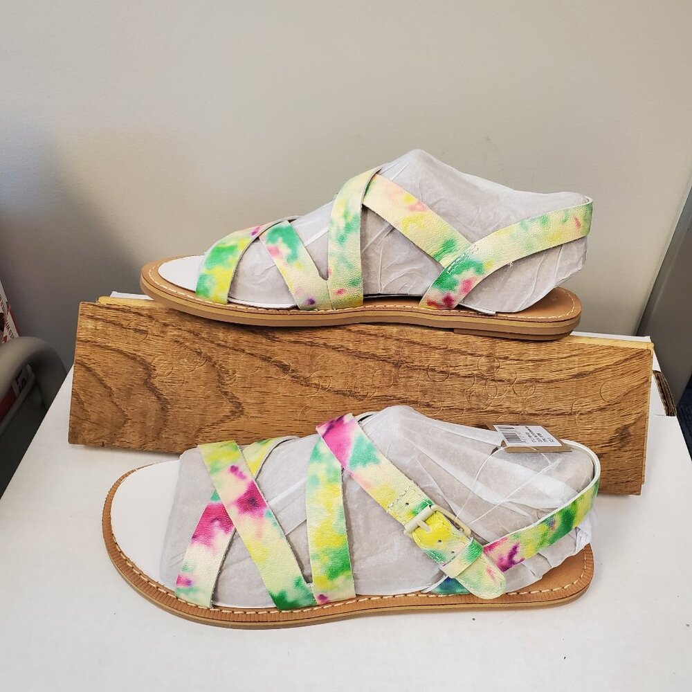 Tom's Sicily Slingback Multi Tie Dye Sandals in Women's Size 8. Colorful… - Picture 4 of 10